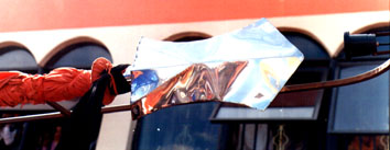 Nishan Sahib Chola being changed